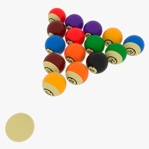 3D model Vintage Billiard Ball Set