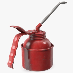 Old Metal Oiler Red 3D model