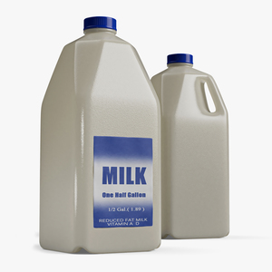 3D Plastic Milk Jug