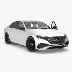 New E-Class Mercedes 2023 White Rigged for Maya 3D