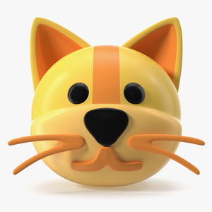 Cat Face Emoji 3D model