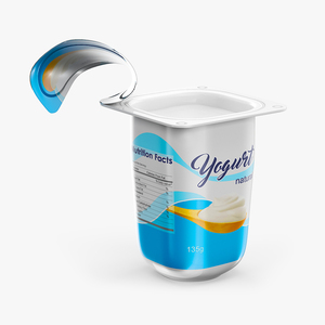 Open Yogurt Cup Mockup 3D