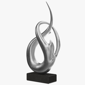 Silver Home Decor Modern Sculpture 3D model