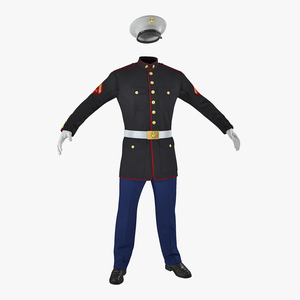 3D model US Marine Corps Parade Uniform