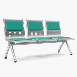 3D model Waiting Room Triple Seats