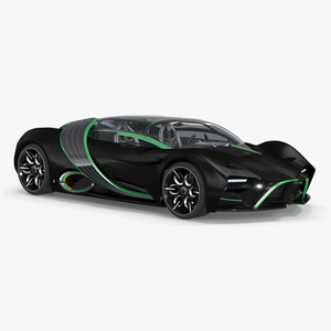 3D Hydrogen Hypercar Black model