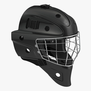 Hockey Goalie Mask Generic Black 3D