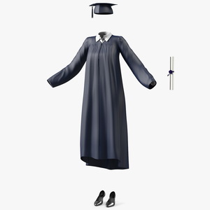 3D model Graduation Gown