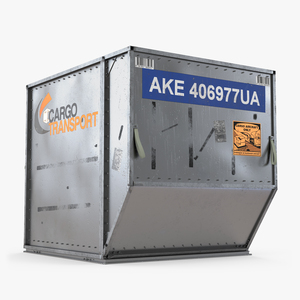 3D Airport Cargo Container model