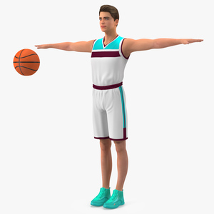 Teen Boy Basketball Neutral Pose 3D