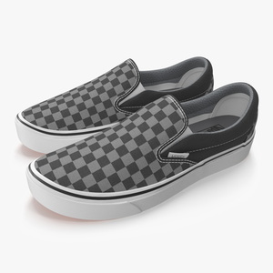 Classic Slip-On Checkerboard Sneakers Vans 3D