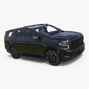 3D SUV Chevrolet Tahoe 2024 Black Simplified