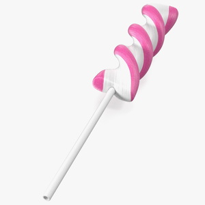 3D model Pink Twist Lollipop Stick