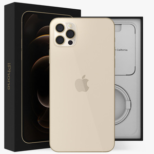 3D model iPhone 12 Pro Max Unboxed Gold