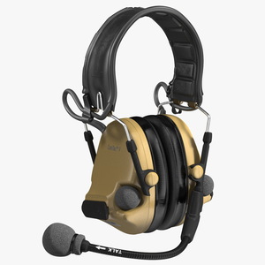 3D model Folded Comtak Tactical Headset