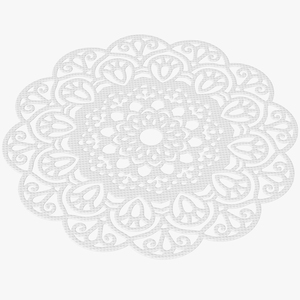 3D model Round Disposable Lace Paper Doilie White