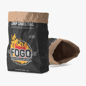 Charcoal Bag Fogo Premium Opened 3D