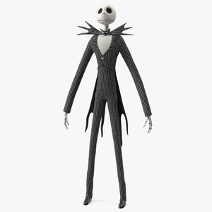 3D Jack Skellington Character A-pose model