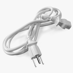 Power Cable with Plugs 3D