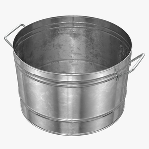 3D Galvanized Steel Round Tub