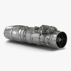 3D Turbofan Engine Klimov RD 33 model