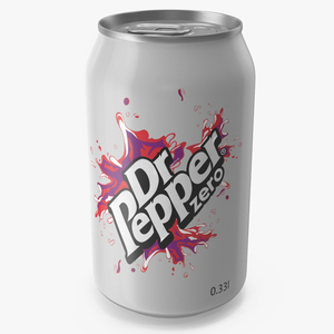 3D Dr Pepper Zero Soda Can model