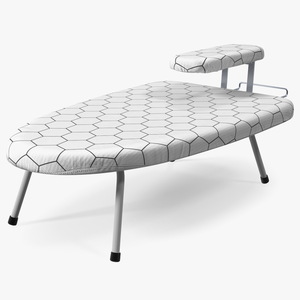 Small Tabletop Ironing Board White 3D model