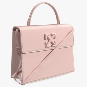 Handbag Off White Pink 3D