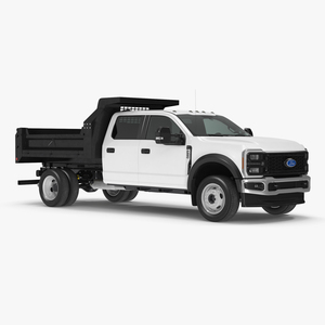 Ford Super Duty F550 Black Dump 2023 Simple Interior 3D