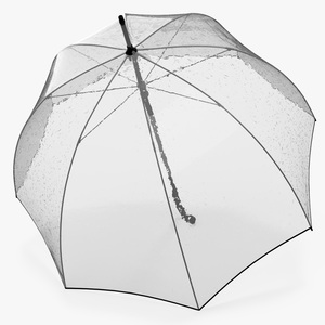 Black Furniture Bubble Umbrella with Rain Drops 3D