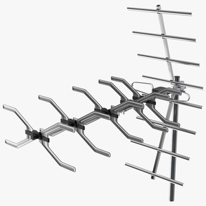 Wideband UHF Digital Aerial 4G Filtered Antenna 3D