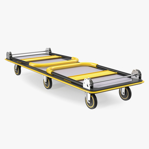 Folded Heavy Duty Platform Hand Truck 3D