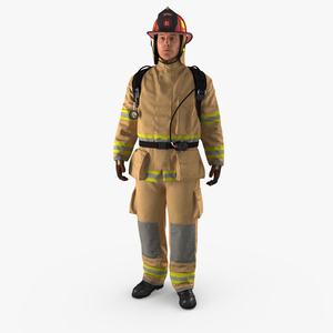 3D model Firefighter Standing Pose