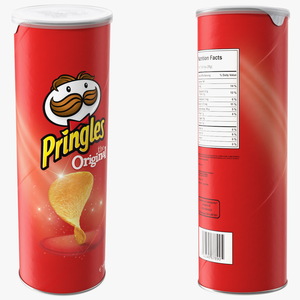 Pringles Original Potato Chips Can 3D model