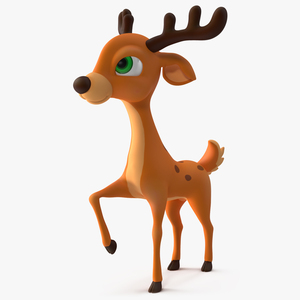 Cartoon Reindeer Rigged for Maya 3D