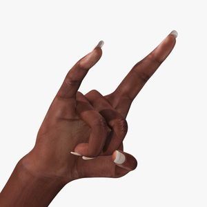 3D model African American Female Hand Rigged