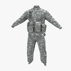 US Helicopter Pilot Uniform Camo 3 3D model