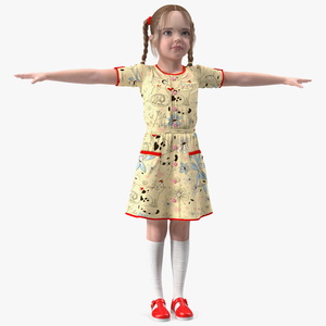 Child Girl Rigged 3D