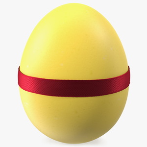 Easter Egg Decorated with Ribbon 3D