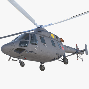 Kazan Ansat Russian Light Military Helicopter Rigged 3D