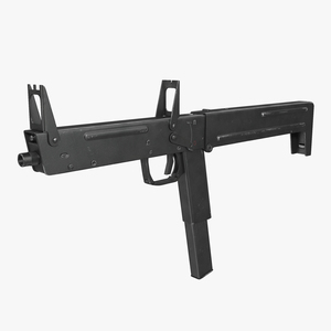 3D model Russian Folding Submachine Gun PP 90 SMG