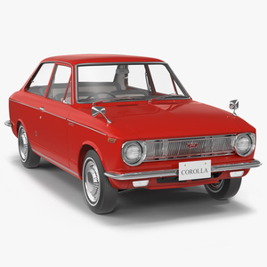 Japan Classic Sedan Toyota Corolla E10 1966 Red 3D