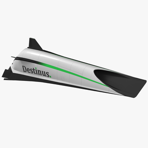 3D Hypersonic Plane Destinus S New Rigged model