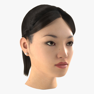 3D Asian Woman Head