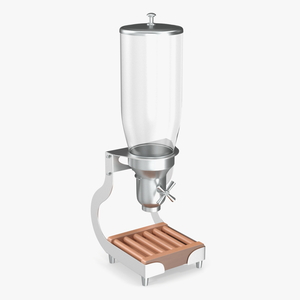 Dispenser Wooden Base For Dry Food Smart Space With One Canister 3D model