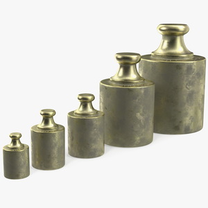 3D model Vintage Scale Weights Set