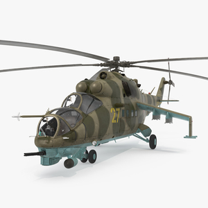 3D Russian Helicopter Mil Mi 24 model