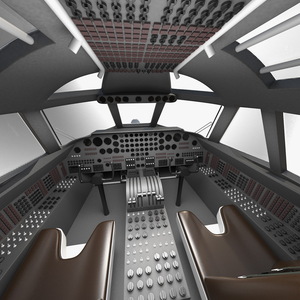 3D Boeing B52 Stratofortress Cabin