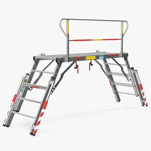 Rescue Platform with Stairs Rigged 3D model