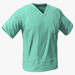 3D Surgeon Green Scrubs Shirt